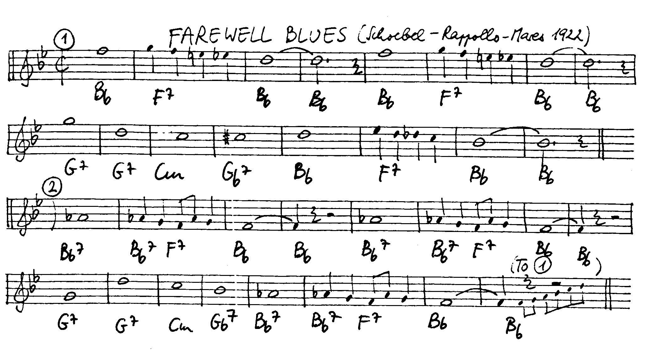 farewell blues leadsheet – book us for your next 20s or gatsby event